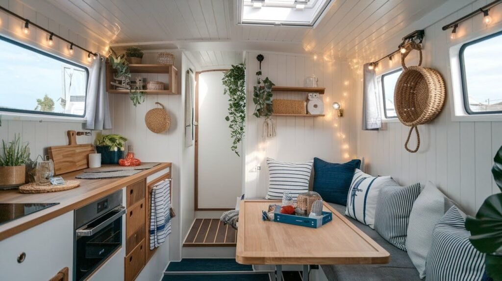 Beautiful Small Houseboat Interior