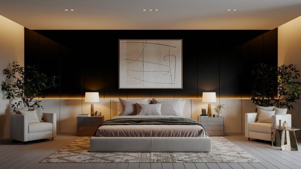 Black Accent Wall Bedroom
