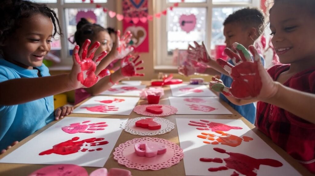 Cute Valentine Handprint Art