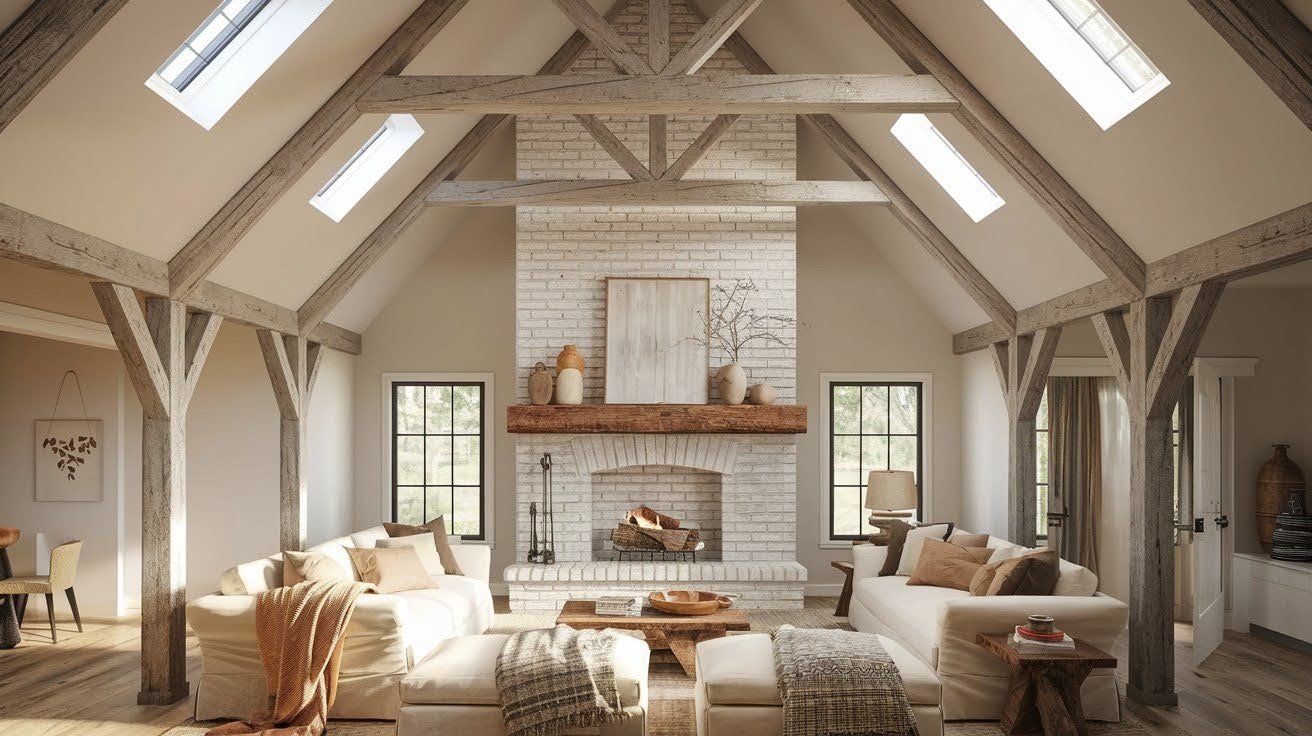 Interior Rib Ceiling 11 Farmhouse Vaulted Ceiling Fireplace Ideas to Love - Atdecor