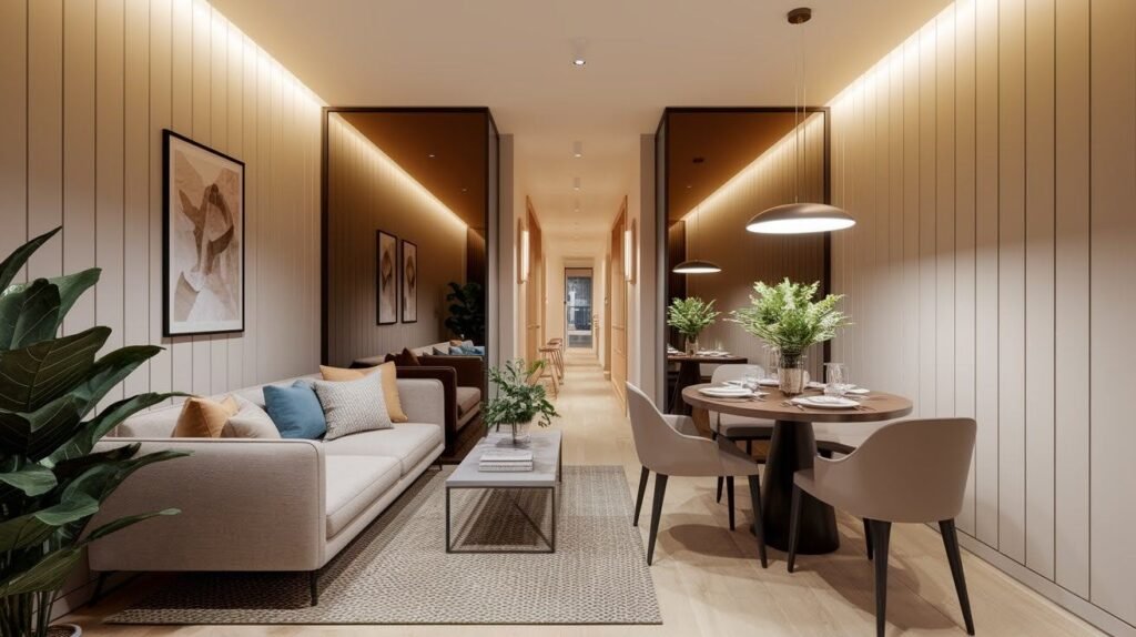 Narrow Living Room Dining Room