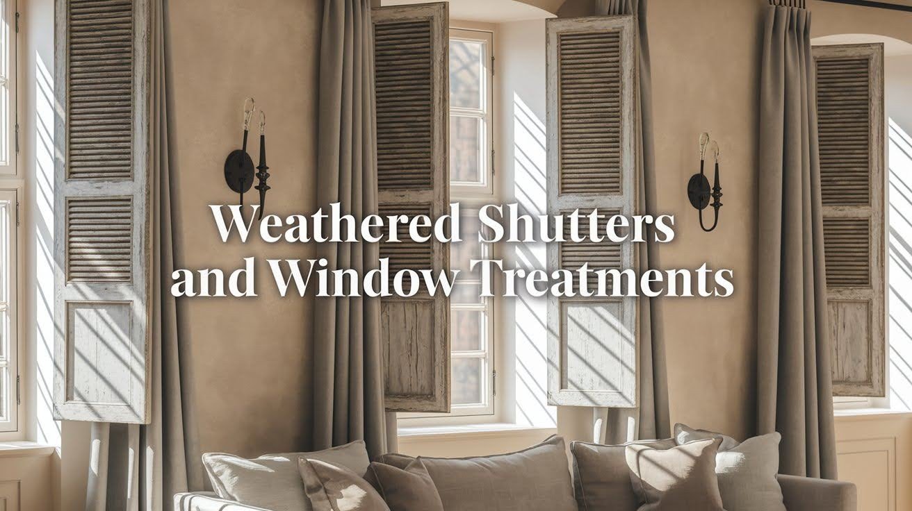 Weathered Shutters and Window Treatments