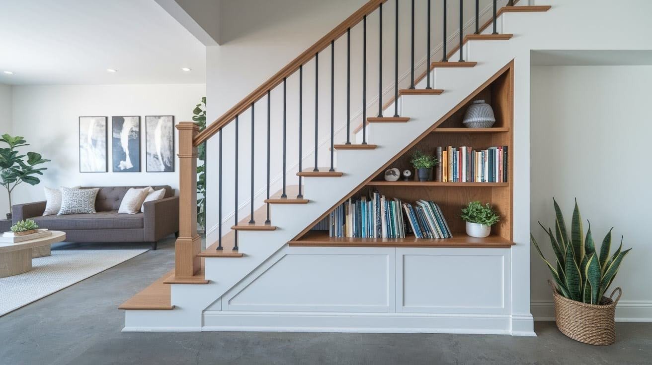 Built-In Shelf Railing