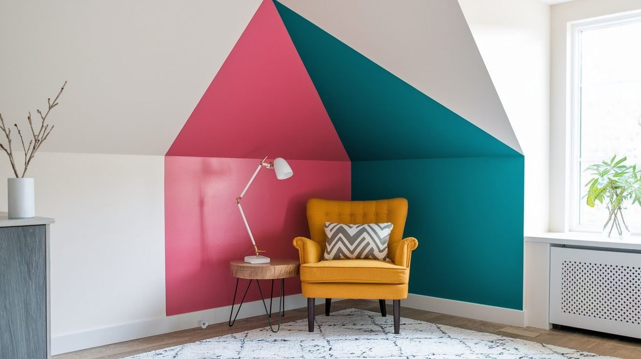 Color-Blocked Corner Accent