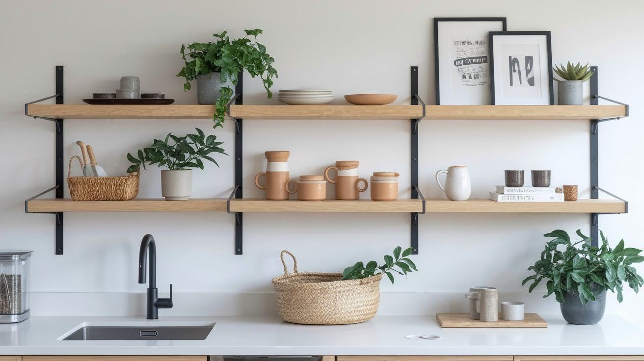 Floating Shelves for Display and Storage